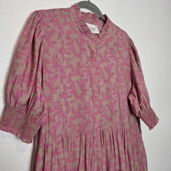 Tuckernuck Hyacinth House Bennett Pink Vines Maxi Dress Size XXL - Picture 9 of 11